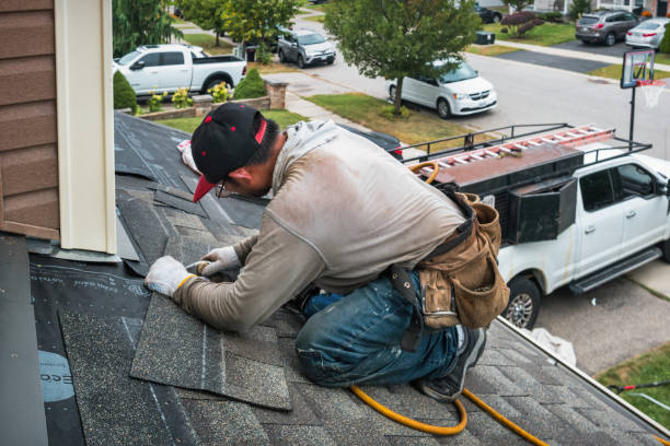Professional Storm Damage Roof Repair technician working in Quincy, CA